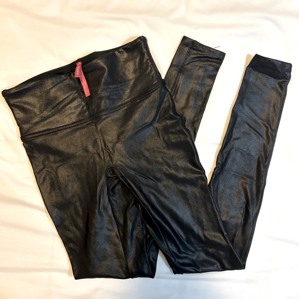 NWOT SPANX faux leather Black Leggings